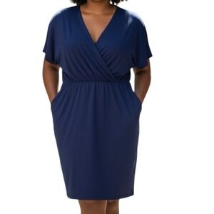 Rachel Roy Navy Blue Elastic Waist Dress – Size M